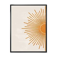 Orange Sun Print I  Canvas Wall Art