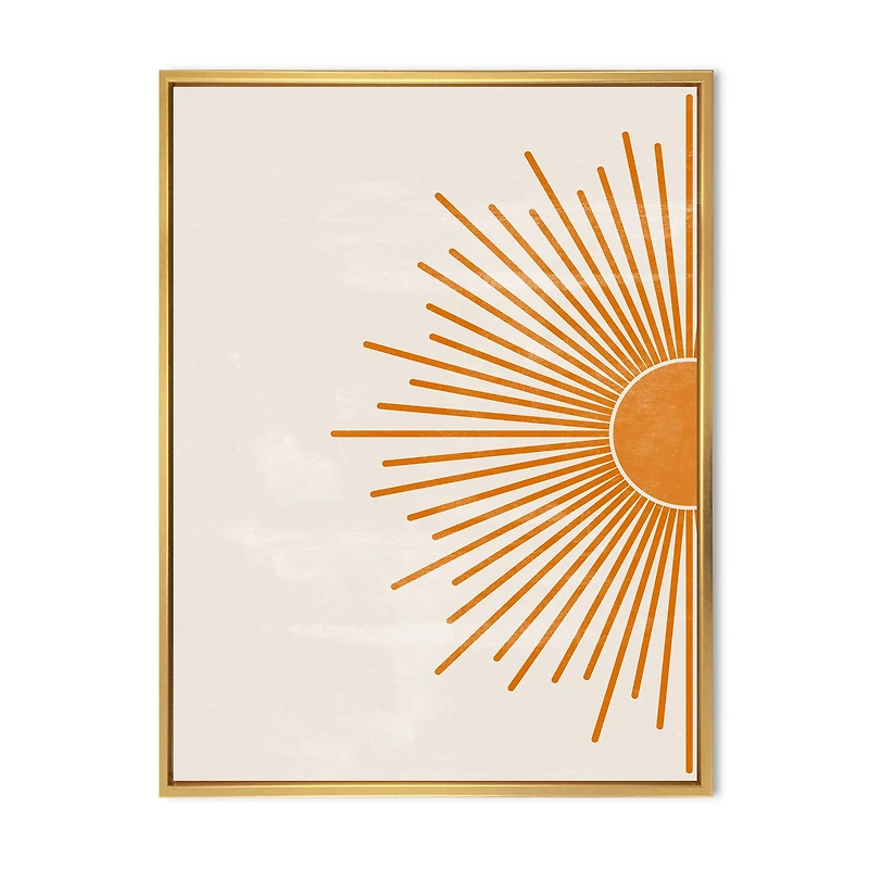 Orange Sun Print I  Canvas Wall Art