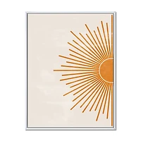 Orange Sun Print I  Canvas Wall Art