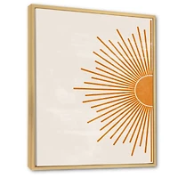 Orange Sun Print I  Canvas Wall Art