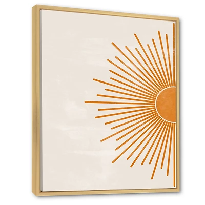 Orange Sun Print I  Canvas Wall Art