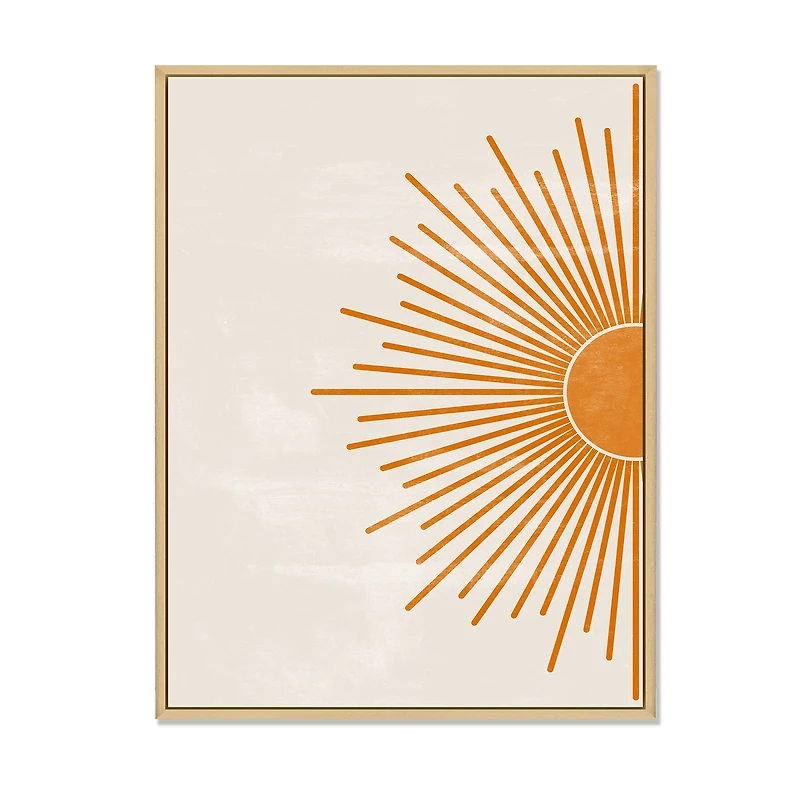 Orange Sun Print I  Canvas Wall Art