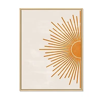Orange Sun Print I  Canvas Wall Art