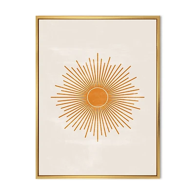 Orange Sun Print II Wall Art
