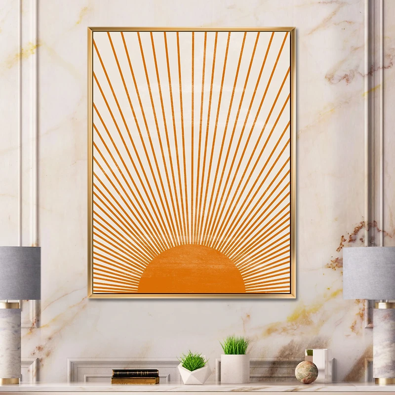 Orange Sun Print III  Wall Art