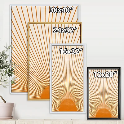 Orange Sun Print III Wall Art