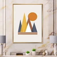 Mountain Abstract and Sun  Wall Art