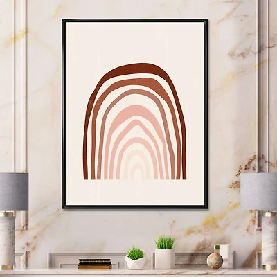 Terracotta Minimalist Boho Rainbow I  Wall Art