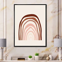 Terracotta Minimalist Boho Rainbow I  Wall Art
