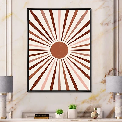 Geometric Radiant Sun Canvas Wall Art