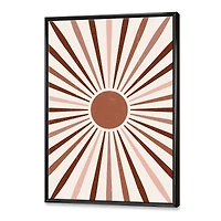 Geometric Radiant Sun  Canvas Wall Art