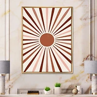 Geometric Radiant Sun  Canvas Wall Art