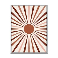 Geometric Radiant Sun  Canvas Wall Art