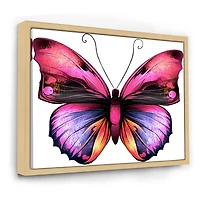 Bright Pink Butterfly Portrait  Wall Art