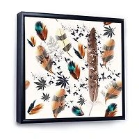 Multicolored Feather Pattern  Wall Art