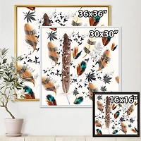 Multicolored Feather Pattern  Wall Art