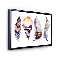 Purple Boho Feathers  Wall Art
