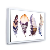 Purple Boho Feathers  Wall Art