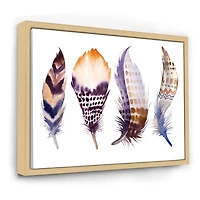Purple Boho Feathers  Wall Art