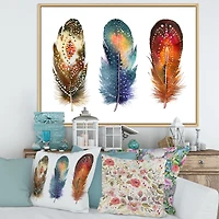 Colourful Boho Feather Set IX  Wall Art