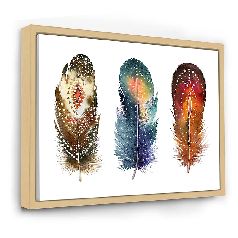 Colourful Boho Feather Set IX  Wall Art