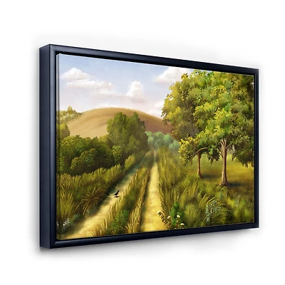 Vibrant Country Road During Summer  Wall Art