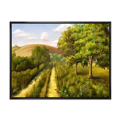 Vibrant Country Road During Summer  Wall Art