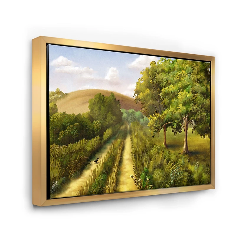 Vibrant Country Road During Summer  Wall Art
