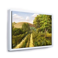 Vibrant Country Road During Summer  Wall Art