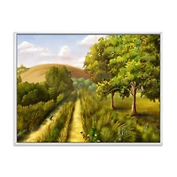 Vibrant Country Road During Summer  Wall Art