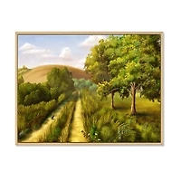 Vibrant Country Road During Summer  Wall Art