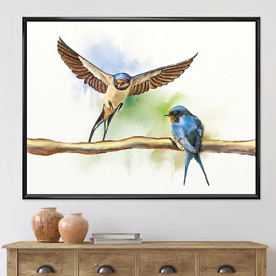Two Barn Swallows Birds  Wall Art