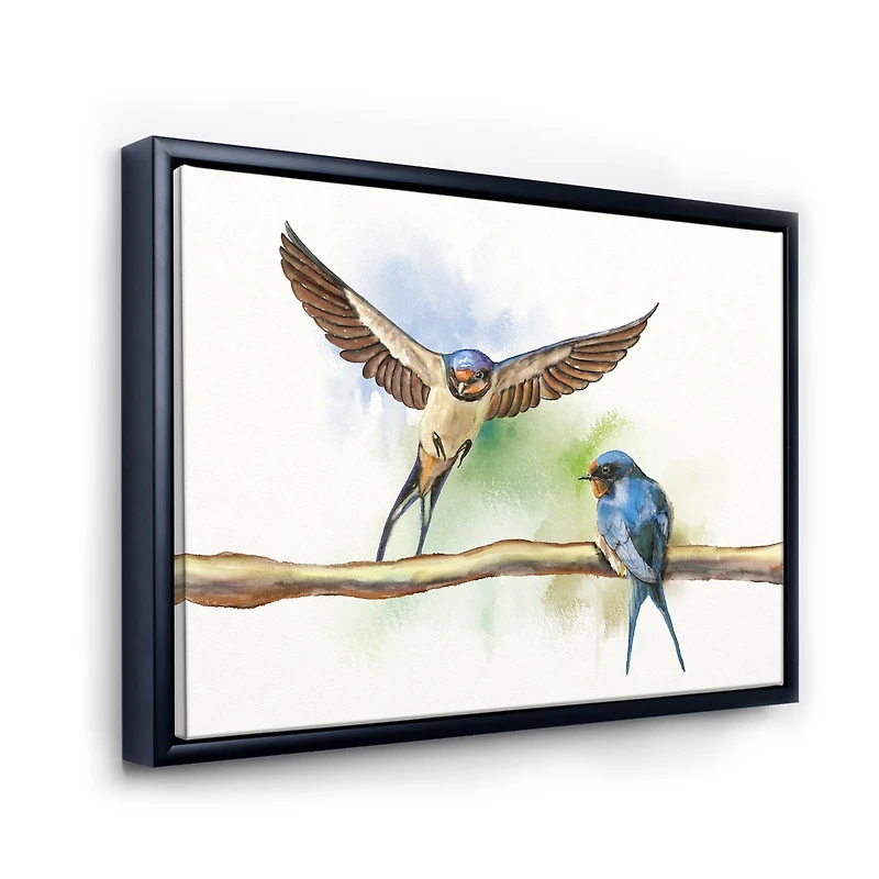 Two Barn Swallows Birds  Wall Art