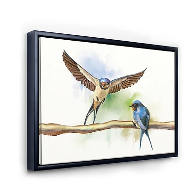 Two Barn Swallows Birds  Wall Art
