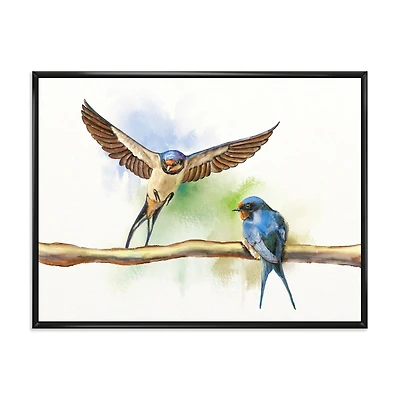 Two Barn Swallows Birds Wall Art