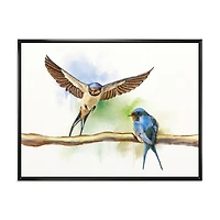 Two Barn Swallows Birds  Wall Art
