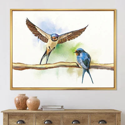 Two Barn Swallows Birds  Wall Art