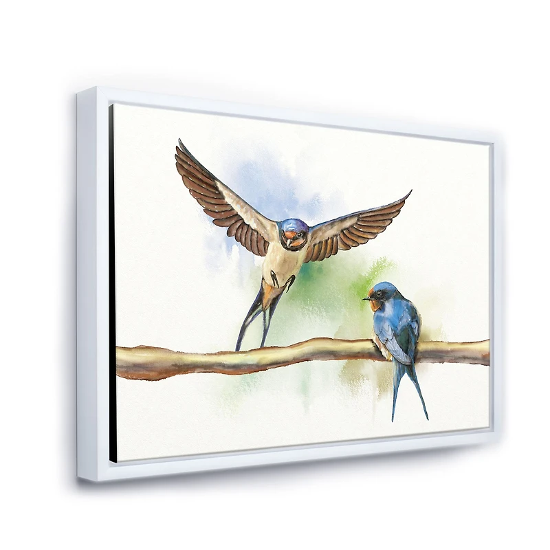 Two Barn Swallows Birds  Wall Art