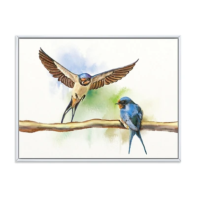 Two Barn Swallows Birds  Wall Art