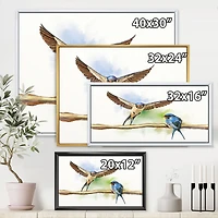 Two Barn Swallows Birds  Wall Art