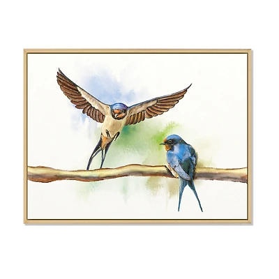 Two Barn Swallows Birds  Wall Art