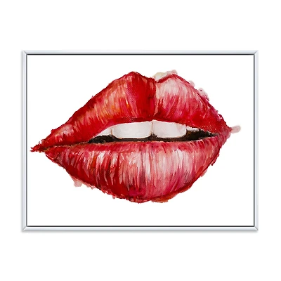 Valentines Day Red Woman Lips  Wall Art
