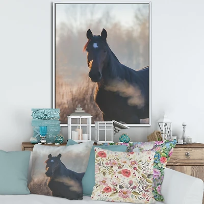 Portrait of A Horse on An Autumn Morning Wall Art