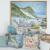 Child Walking The  Beach Wall Art