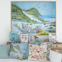 Child Walking The  Beach Wall Art