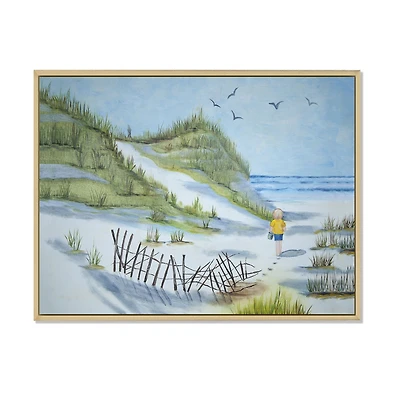 Child Walking The  Beach Wall Art