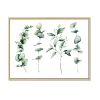 Green Eucalyptus Branches I  Canvas Wall Art Print