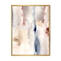Pastel Abstract with Dark Blue Pink & Gray Spots  Wall Art
