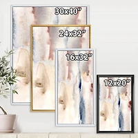 Pastel Abstract with Dark Blue Pink & Gray Spots  Wall Art