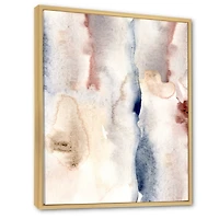 Pastel Abstract with Dark Blue Pink & Gray Spots  Wall Art